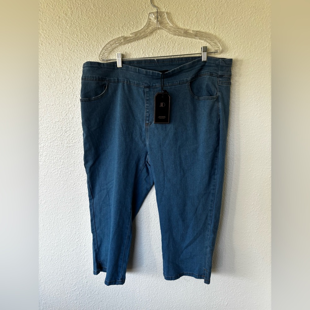 Collection Women’s Mid-Rise Blue Stretch Jeggings cropped